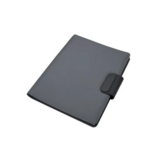 Cartella porta blocco A4 in R-PET con magnete di chiusura che si illumina personalizzabile