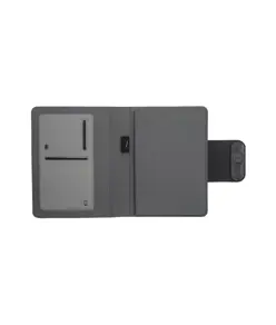 Cartella porta blocco A5 in R-PET con magnete di chiusura che si illumina personalizzabile
