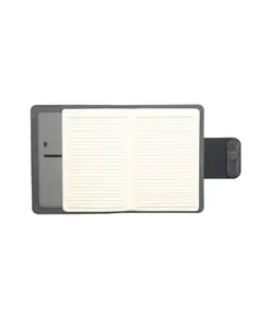 Cartella porta blocco A5 in R-PET con magnete di chiusura che si illumina personalizzabile
