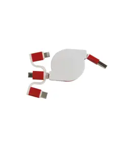 Cavo alimentazione USB-type C/lighting/microUSB retrattile