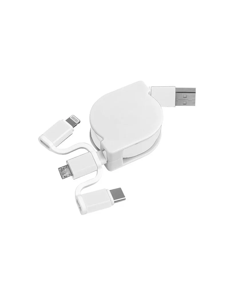 50 pezzi Cavo alimentazione USB-type C/lighting/microUSB retrattile