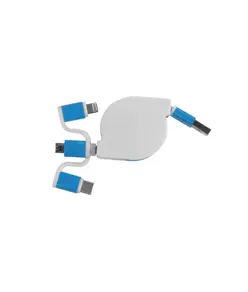 Cavo alimentazione USB-type C/lighting/microUSB retrattile