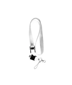 Chiavetta USB 4 Gb con nastro da collo e moschettone. Possibilità di import su richiesta