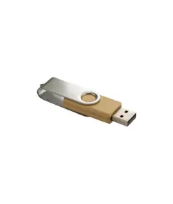 Chiavetta USB 4 Gb girevole in Bambù/Metallo