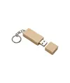 Chiavetta USB 4 Gb in legno con portachiavi in metallo