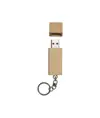 Chiavetta USB 4 Gb in legno con portachiavi in metallo
