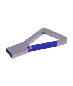 Chiavetta USB 4 Gb in metallo con moschettone. Possibilità di import su richiesta