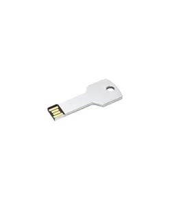 Chiavetta USB 4Gb in metallo a forma di chiave con foro per portachiavi