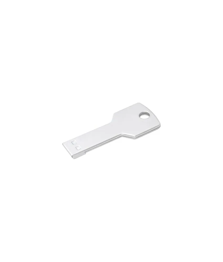 25 pezzi Chiavetta USB 4Gb in metallo a forma di chiave con foro per portachiavi