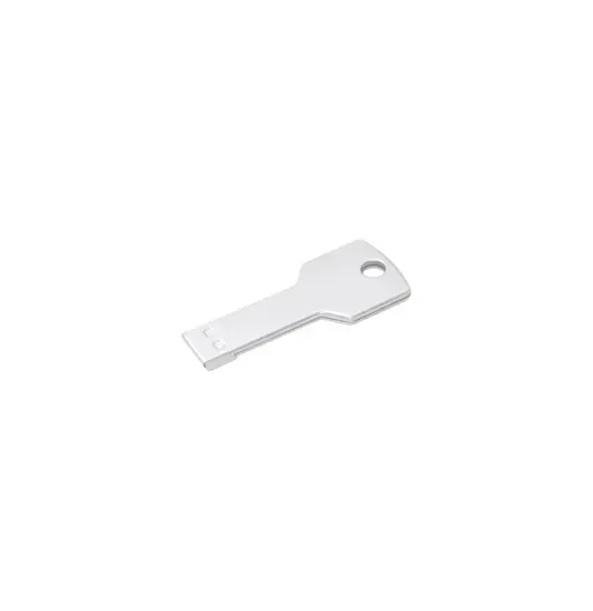 Chiavetta USB 4Gb in metallo a forma di chiave con foro per portachiavi