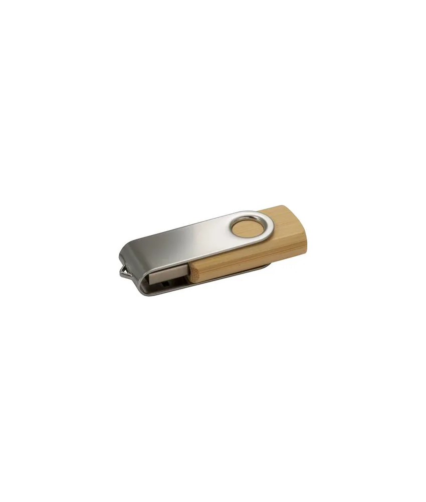 25 pezzi Chiavetta USB 8 GB girevole in Bambù/Metallo.