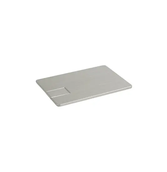 Chiavetta USB 8GB a a forma di tessera in metallo.