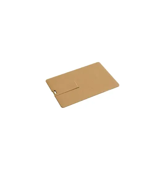 Chiavetta USB 8Gb a forma di tessera in paglia di grano e PP. Possibilità di import