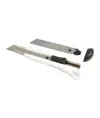 Cutter/taglierino in ABS con fermo lama, grande e 2 lame di ricambio