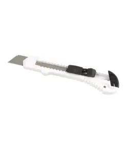 Cutter/taglierino in ABS con fermo lama, grande e 2 lame di ricambio