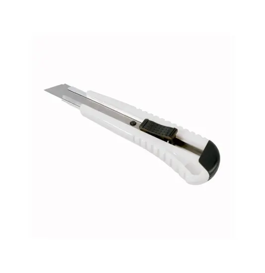 Cutter/taglierino in ABS con fermo lama, grande e 2 lame di ricambio
