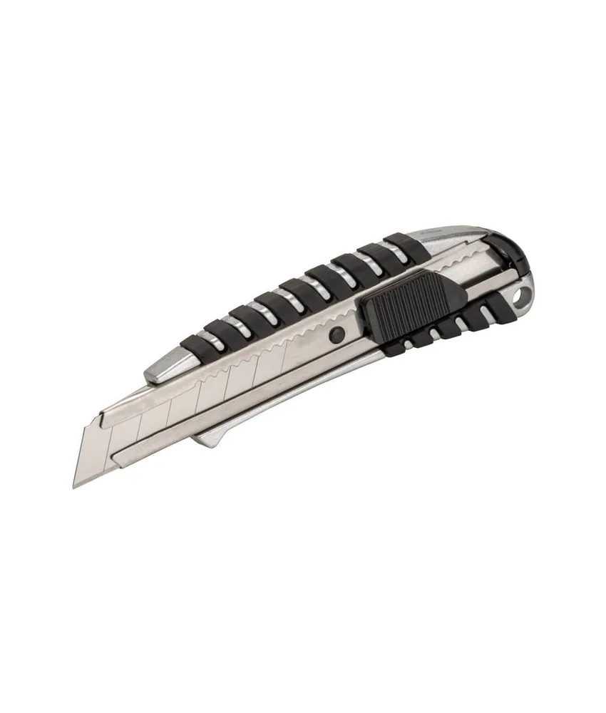 50 pezzi Cutter/taglierino in plastica con fermo lama, medio