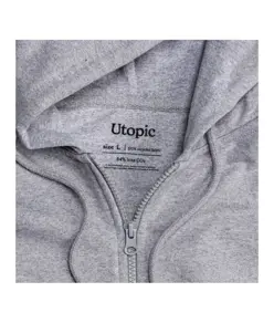 Felpa con cappuccio unisex 100% tessuto rigenerato Utopic