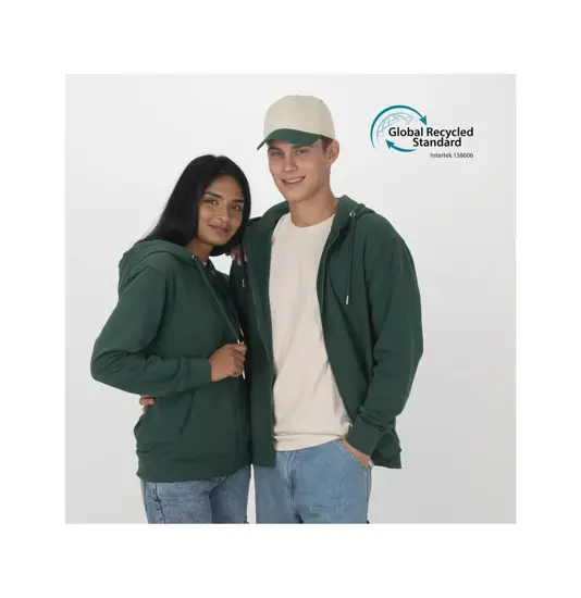 Felpa con cappuccio unisex 100% tessuto rigenerato Utopic