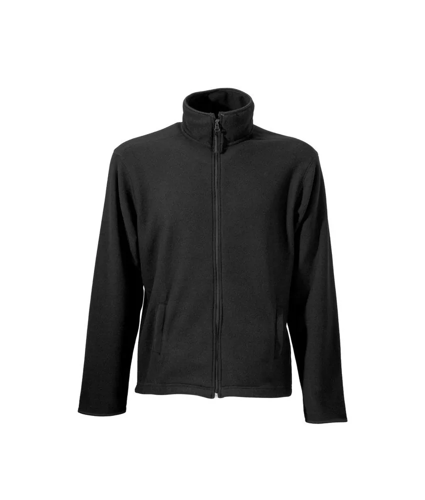 Felpa da uomo a zip intera in micropolar, con 2 tasche chiusura zip