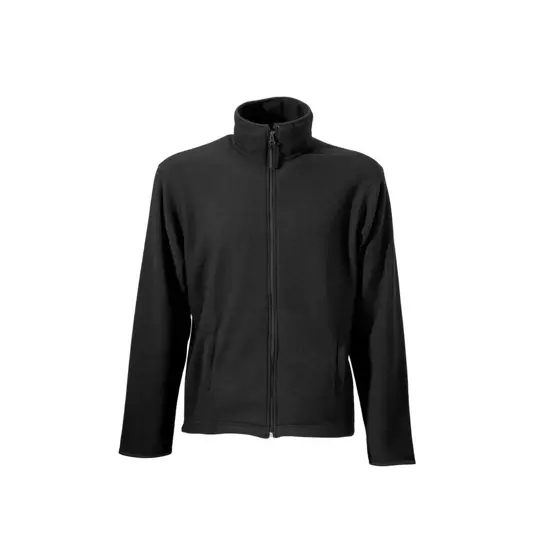 Felpa da uomo a zip intera in micropolar, con 2 tasche chiusura zip