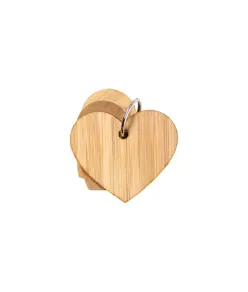 Foglietti adesivi per appunti a forma di cuore (80 pag.), copertina in bambù