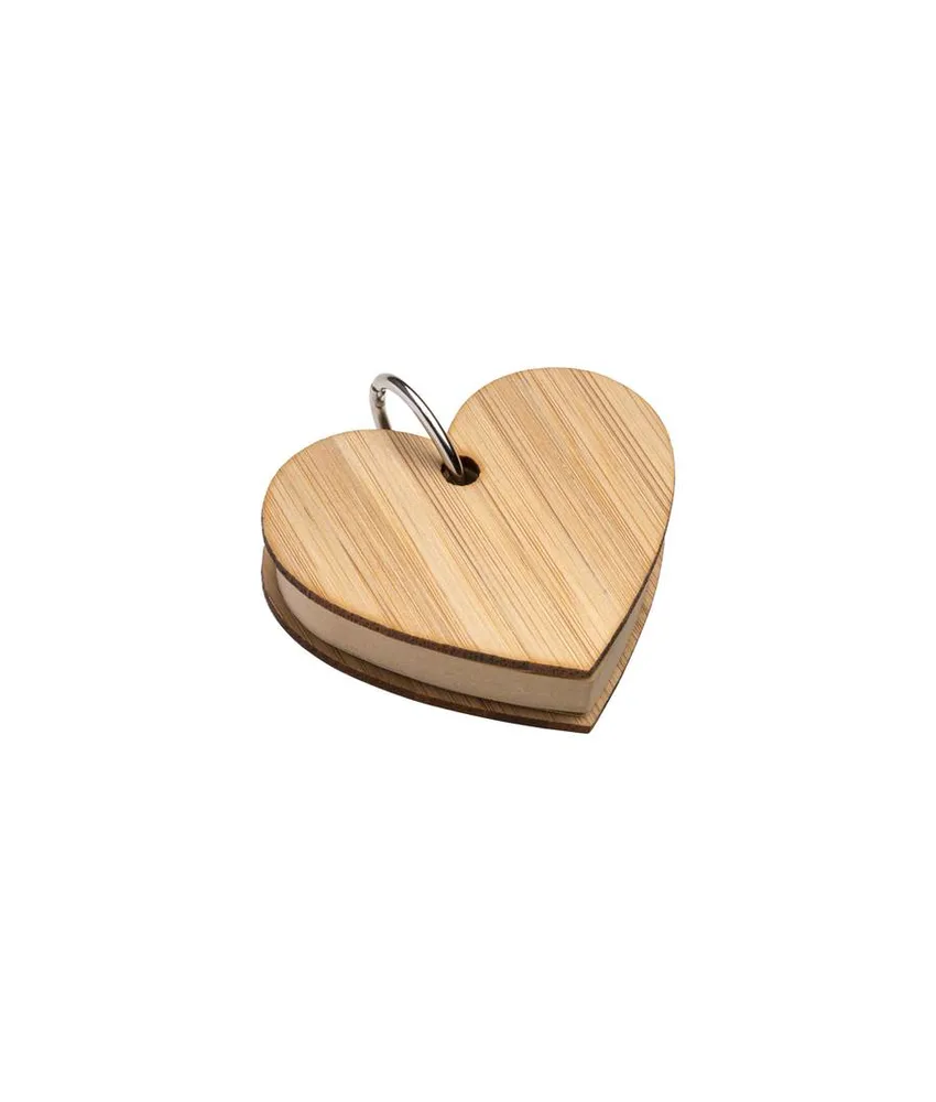 100 pezzi Foglietti adesivi per appunti a forma di cuore (80 pag.), copertina in bambù