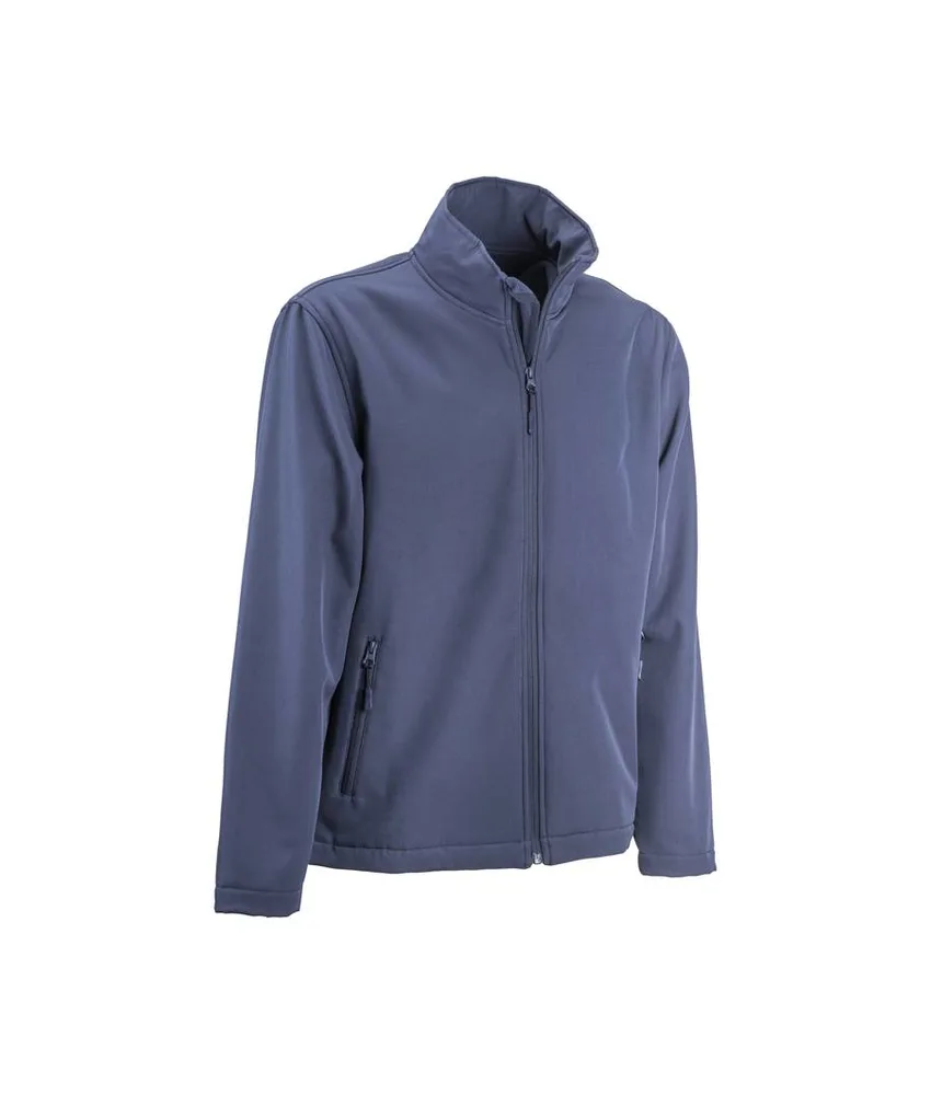 Giacca softshell con inteno in polar, due tasche laterali e chiusura con zip