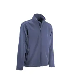 Giacca softshell con inteno in polar, due tasche laterali e chiusura con zip