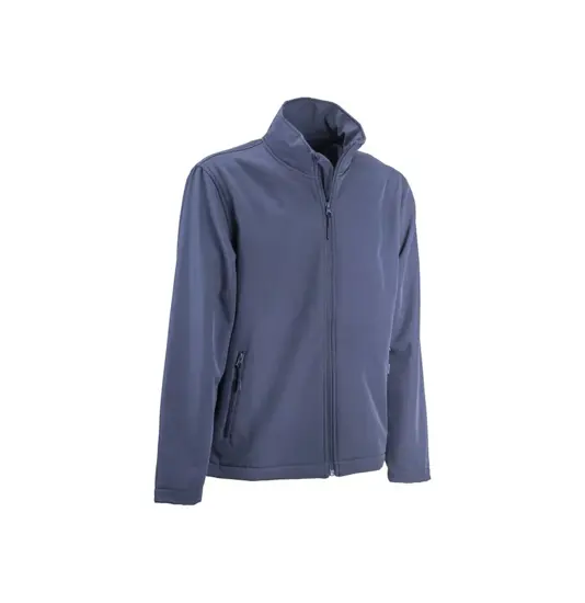 Giacca softshell con inteno in polar, due tasche laterali e chiusura con zip