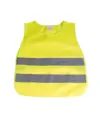 Gilet ad alta visibilità in poliestere di colore fluo con bande catarifrangenti