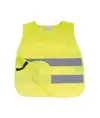 Gilet ad alta visibilità in poliestere di colore fluo con bande catarifrangenti