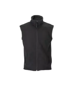 Gilet in polar, zip intera e 2 tasche laterali