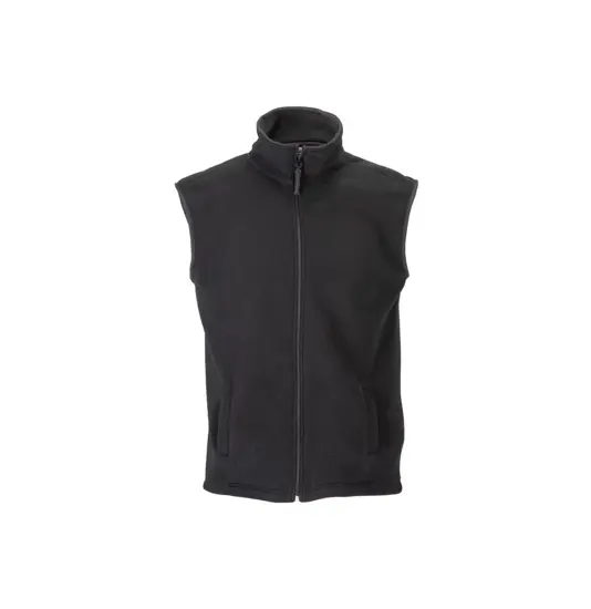 Gilet in polar, zip intera e 2 tasche laterali