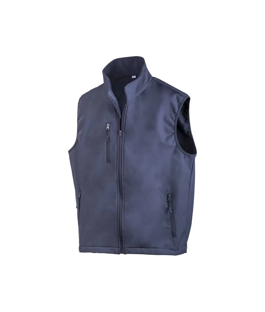 Gilet softshell con inteno in polar, due tasche laterali e una tasca sul petto Proprieta' privata