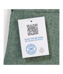 Grembiule carbon neutral in cotone riciclato 280 gr/m2