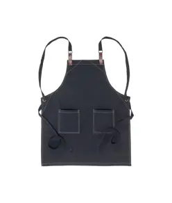 Grembiule da cucina  in cotone 280 g/m2 con 2 tasche frontali, cinghie in PU regolabili.