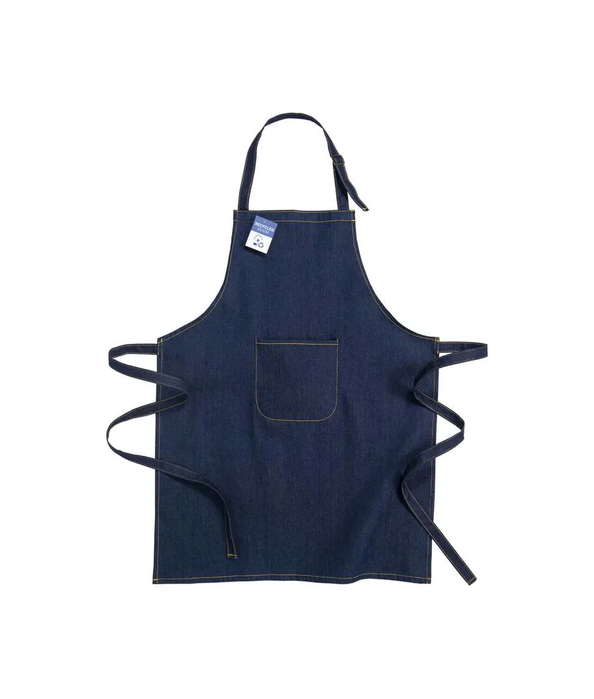 10 pezzi Grembiule in tessuto denim riciciclato con tasca frontale
