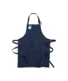 Grembiule in tessuto denim riciciclato con tasca frontale