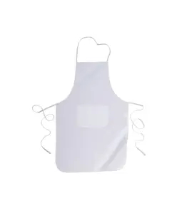 Grembiule lungo bianco in 100 % cotone
