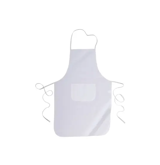 Grembiule lungo bianco in 100 % cotone