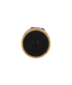 Mini altoparlante Bluetooth V 5.0 cilindrico in bambù e ABS