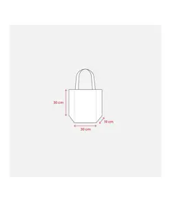 Mini borsa in juta con manici e inserti colorati Handle