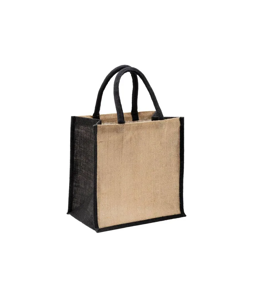 5 pezzi Mini borsa in juta con manici e inserti colorati Handle