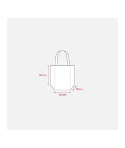 Mini borsa in juta con manici e inserti colorati Handle