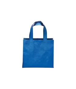 Mini shopper in TNT laminato metallizzata, manici corti e soffietto Handle