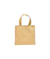 Mini shopper in TNT laminato metallizzata, manici corti e soffietto Handle