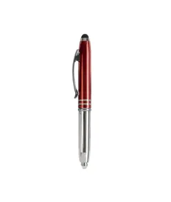 Mini-penna a sfera con luce e gommino per touch screen