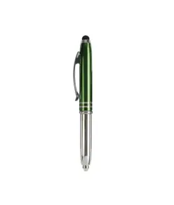 Mini-penna a sfera con luce e gommino per touch screen