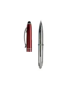 Mini-penna a sfera con luce e gommino per touch screen